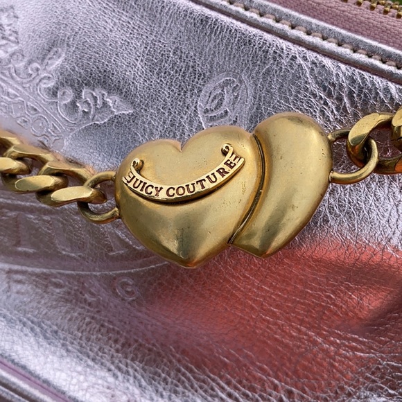 Y2K Juicy Couture BABY PINK SHOULDER BAG SATCHEL BAGUETTE PURSE BARBIE PINK - Picture 7 of 15